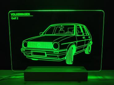 VW Gold 2 LED Schild